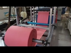 Linha de produção de corte e pregação de material de cinco camadas