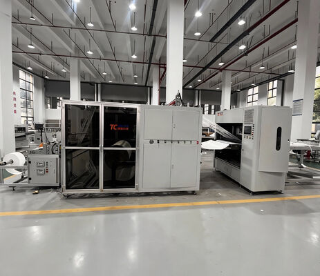 Linha de produção de pregas de papel de filtro de fibra de vidro resistente a altas temperaturas com altura de prega de 300 mm