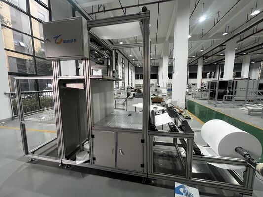 Linha de produção de dobragem e dobragem de fibras de vidro para filtros de ar HEPA
