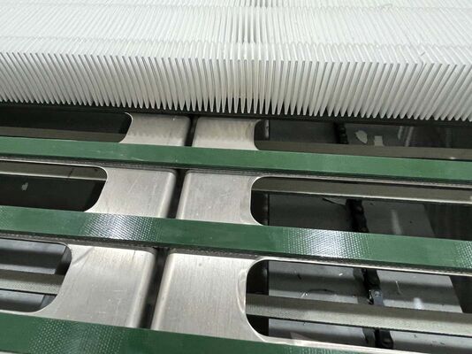 Estrutura estável de alta precisão Linha de produção de filtros mini HEPA controlada por PLC com suporte a vários tamanhos e tipos de filtros