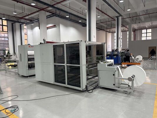 Linha de produção de filtros de fibra de vidro modular controlada por PLC para sistemas de ventilação industrial com personalização flexível