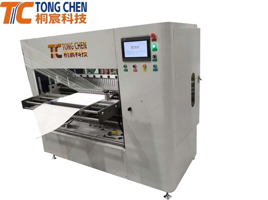 Máquina de dobragem de elementos de filtro HEPA de fibra de vidro resistente a altas temperaturas, de alto desempenho, com sistemas de monitorização automática