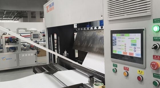 Linha de Produção de Papel Dobrável de Fibra de Vidro de Alta Temperatura Sem Divisória 300mm de Altura de Dobra