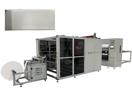 300 mm Altura de Dobragem Linha de produção de papel de fibra de vidro dobrável de alta temperatura totalmente automática sem divisória